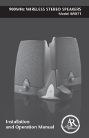 Acoustic Research AW-871 - Owners Manual